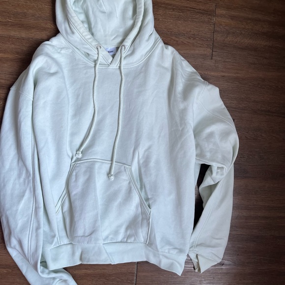 weekday Sweaters - Weekday mint green oversized boyfriend hoodie